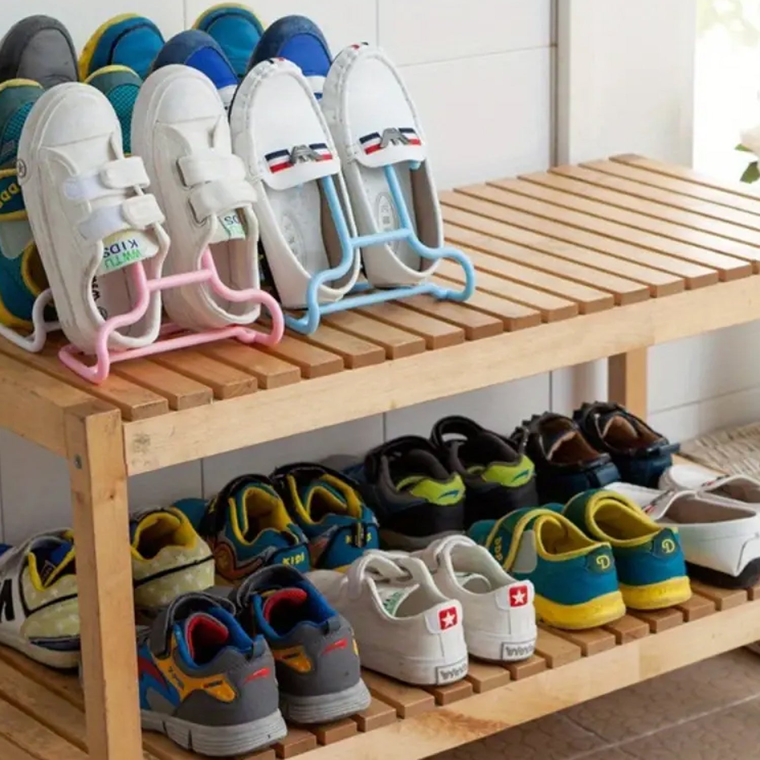 Multi-Function Drying Rack & Shoe Organizer – Hanging Storage Shelf for Wardrobe & Closet, Shoe Stand & Holder (2 Pc Set) Multi-Function Drying Rack & Shoe Organizer – Hanging Storage Shelf for Wardrobe & Closet, Shoe Stand & Holder (2 Pc Set)